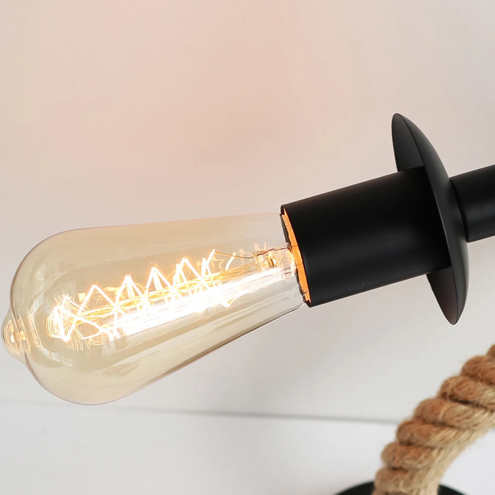 Industrial Wall Sconce - Rope Accent Lighting
