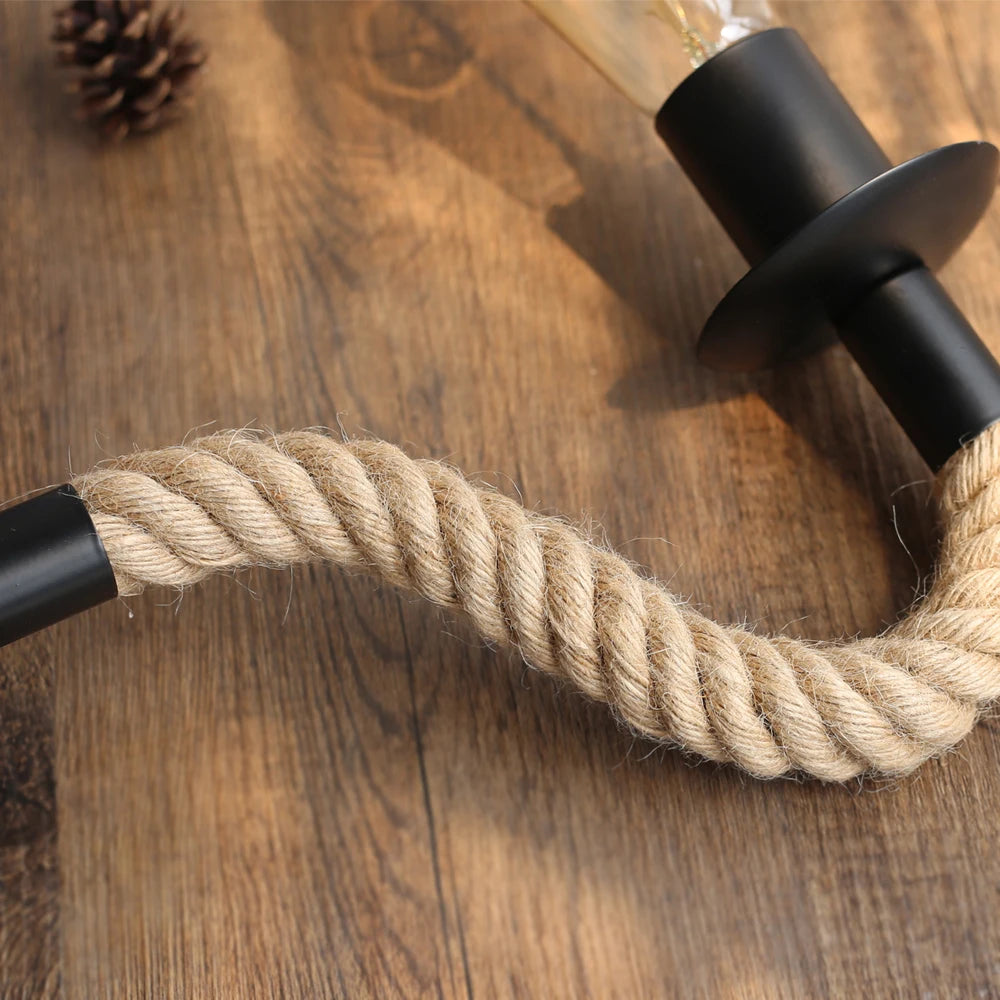 Industrial Wall Sconce - Rope Accent Lighting