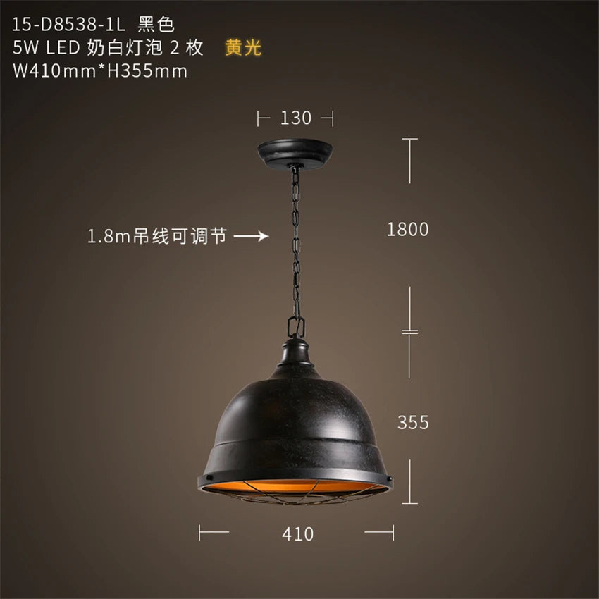 Vintage Searchlights Nostalgic Pendant Lights Industrial Warehouse Bar Dining Loft Hanging Lamps Balcony Coffee Shop Fixtures