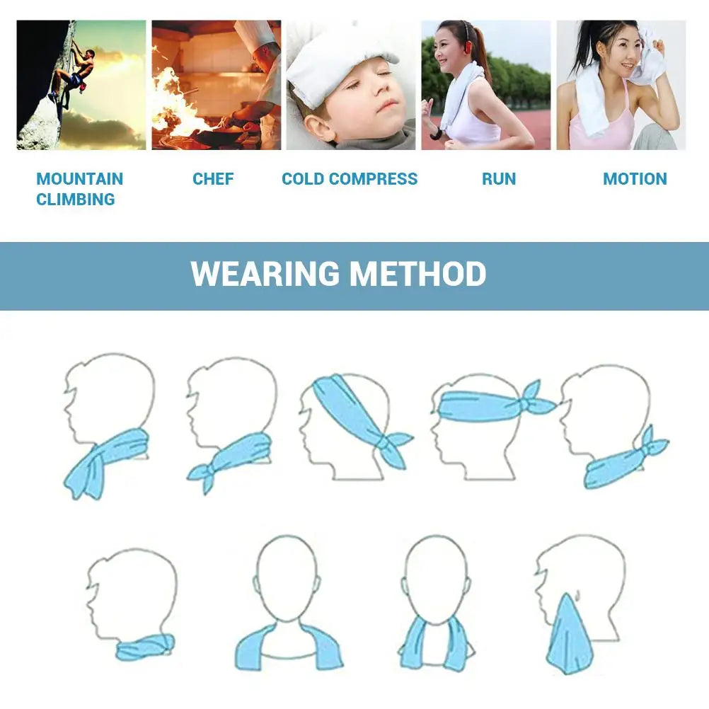 5 Pcs Cooling Towel Workout Gym Towel for Fitness Golf Yoga Camping Hiking Bowling Travel Outdoor Sports