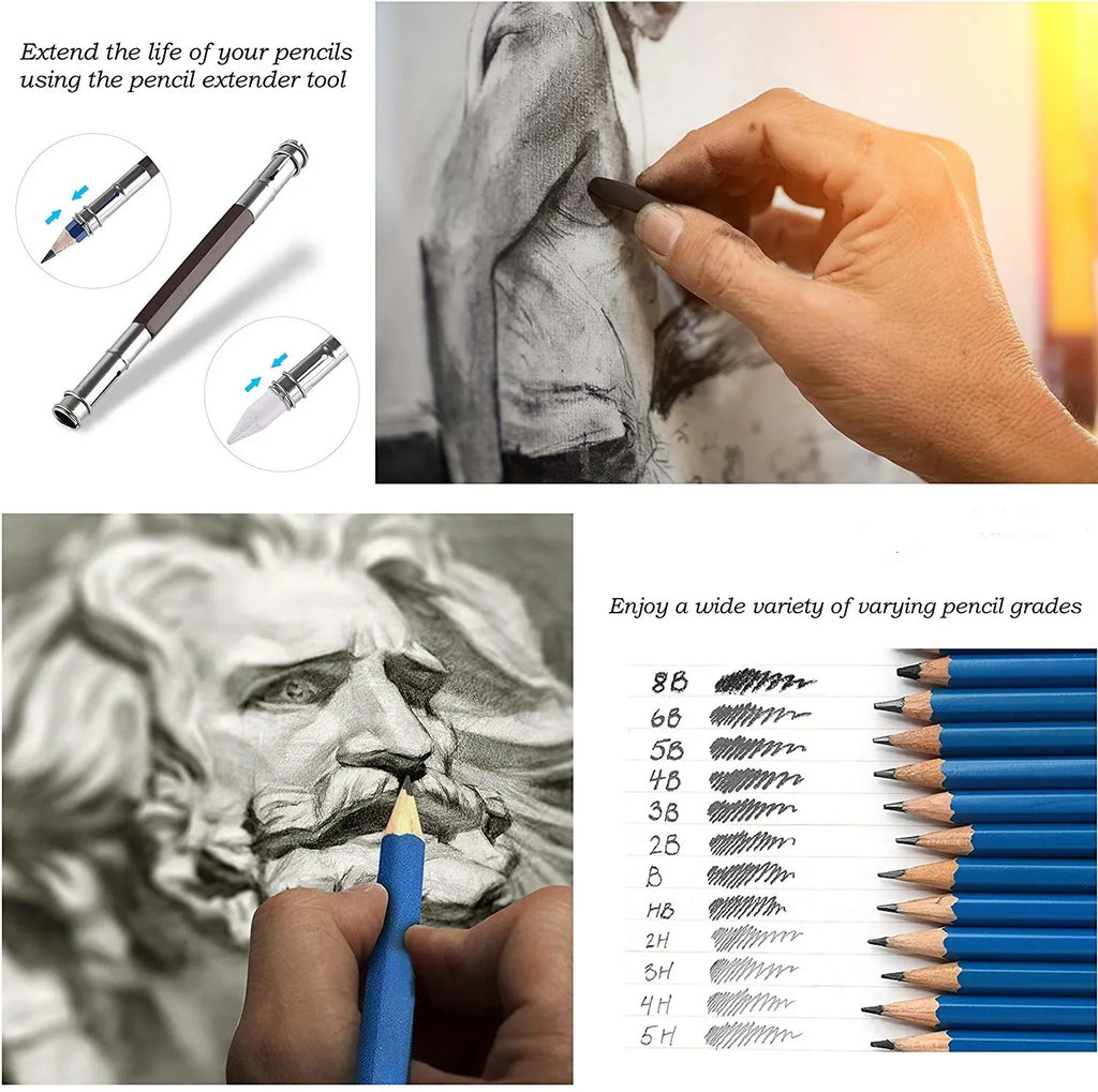 Professional 83-Piece Drawing & Sketching Set for Artists & Students