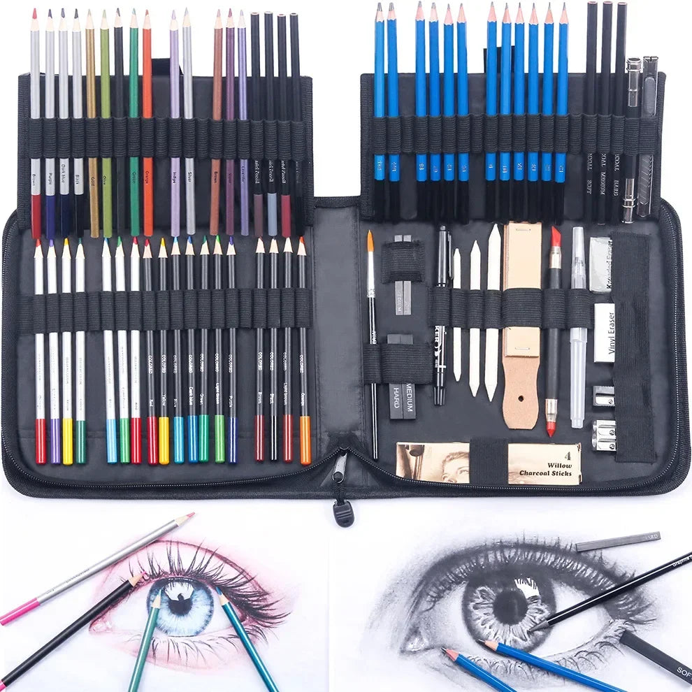 Professional 83-Piece Drawing & Sketching Set for Artists & Students