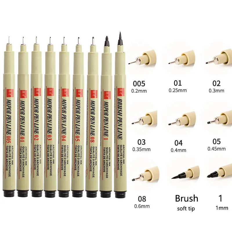Manga Marker & Hook Line Pen Set