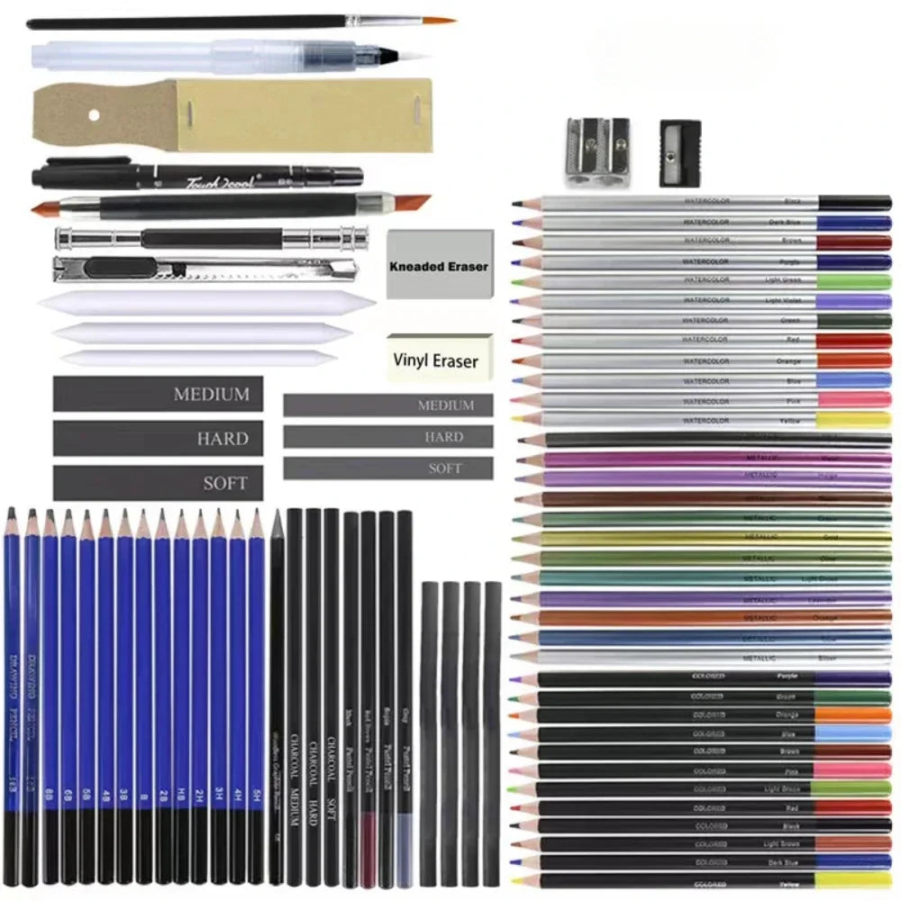Professional 83-Piece Drawing & Sketching Set for Artists & Students