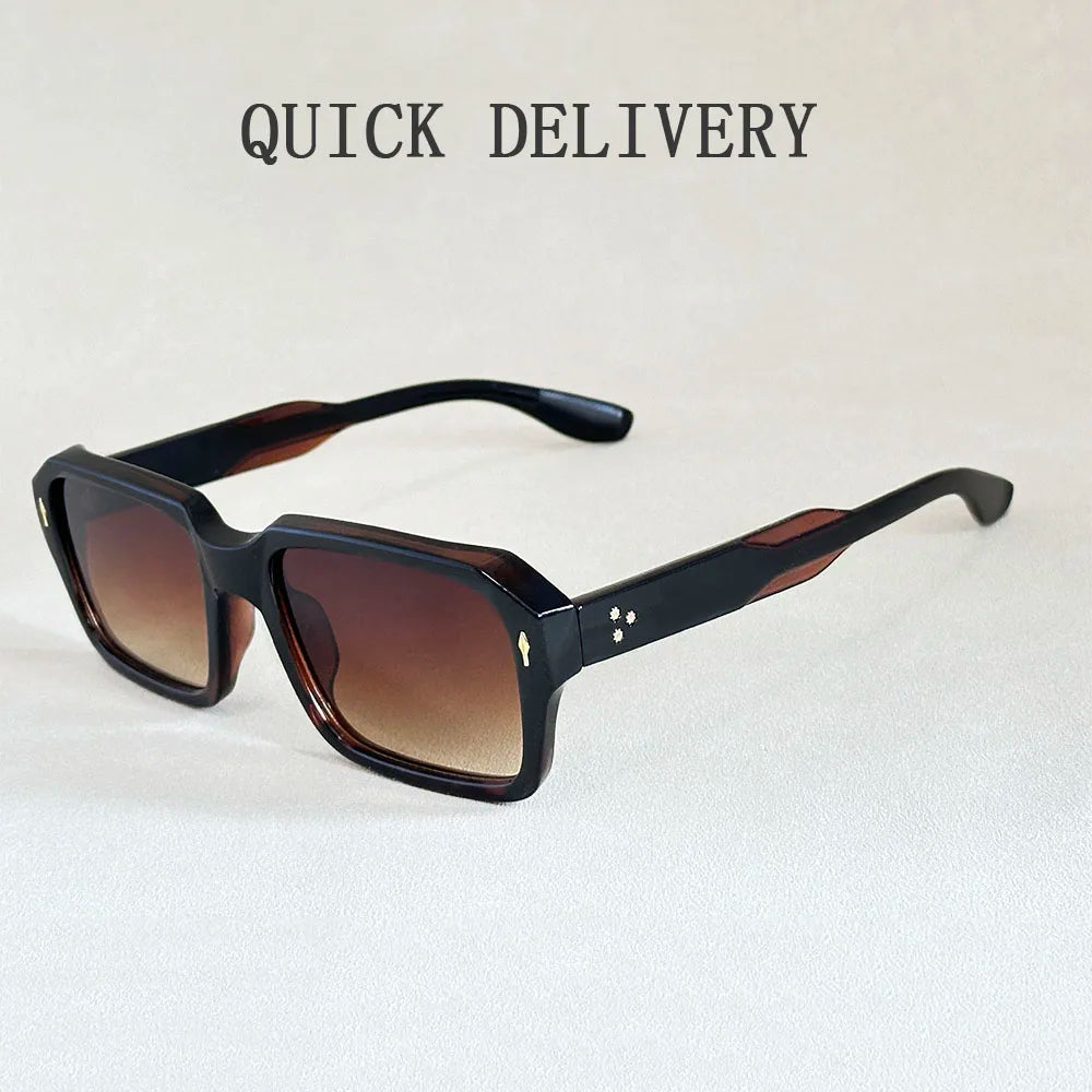 Vintage Square Sunglasses - UV400 Protection