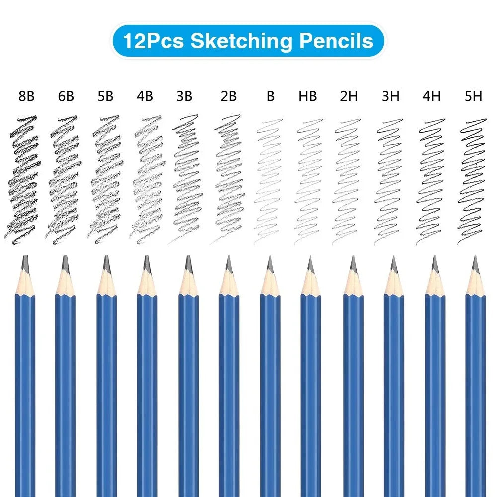 32-Piece Professional Sketching & Drawing Pencil Set