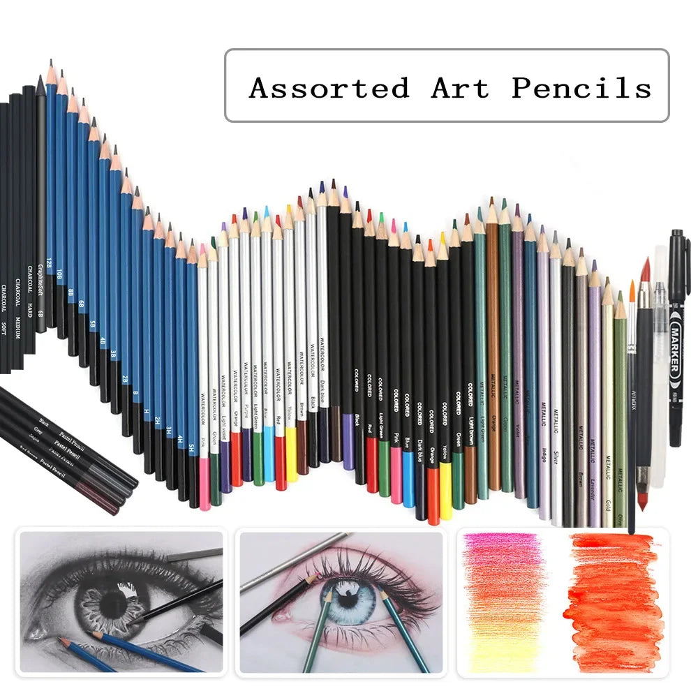 Professional 83-Piece Drawing & Sketching Set for Artists & Students