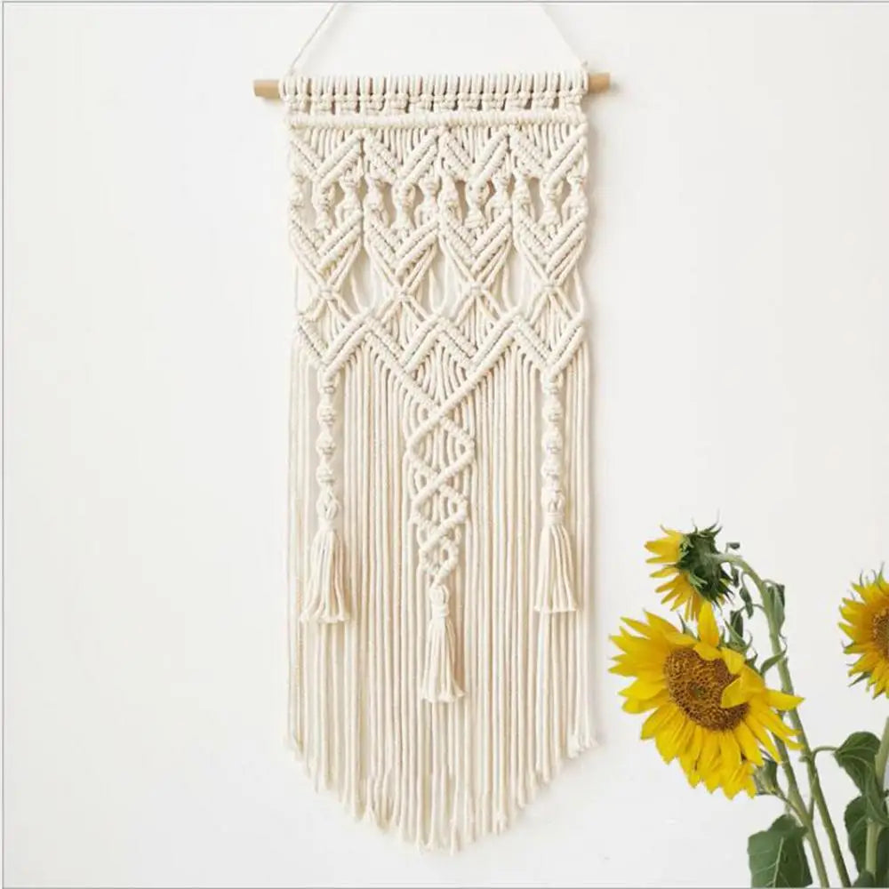Home Decoration Bohemian Macrame Woven Wall Hanging Boho Room Geometric Tapestry Nordic Art Beautiful Apartment Room Decor Gift