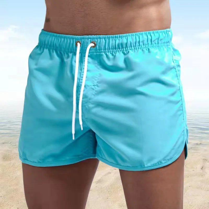 Shorts For Men 2021 Summer Men's Swimwear Shorts Brand Beachwear Sexy Swim Trunks Men Swimsuit Low Waist Breathable Beach Wear