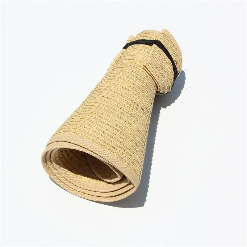 Summer Hats For Women Empty Top Large Brim Sun Hat Sunscreen Breathable Foldable Travel Beach Sunhat Visor Cap Wholesale New