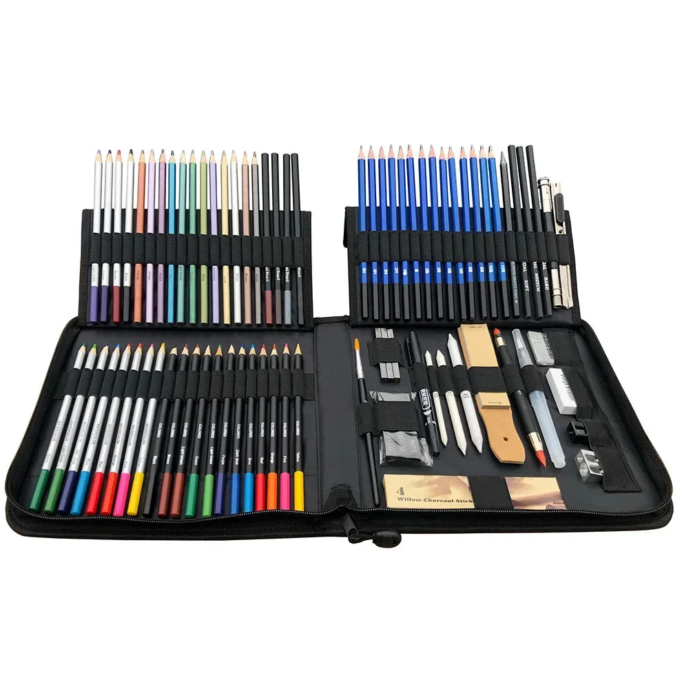 Professional 83-Piece Drawing & Sketching Set for Artists & Students