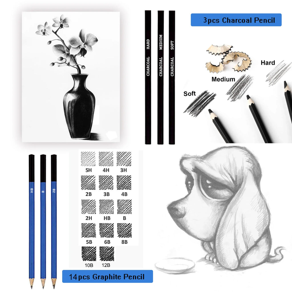 Professional 83-Piece Drawing & Sketching Set for Artists & Students