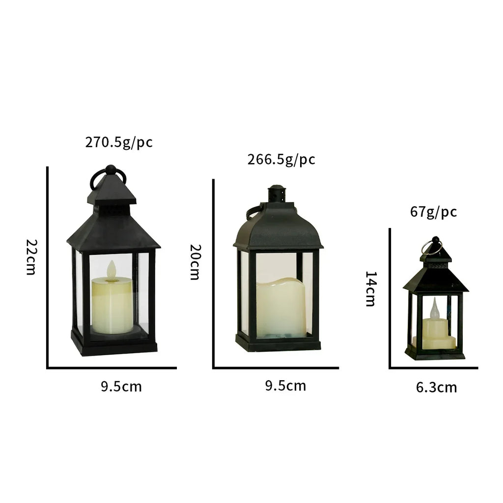 Portable LED Candle Lamps Night Camping Tent  Lanterns Outdoor Garden Desk Holiday Atmosphere Retro Night Light Decorative Lamps