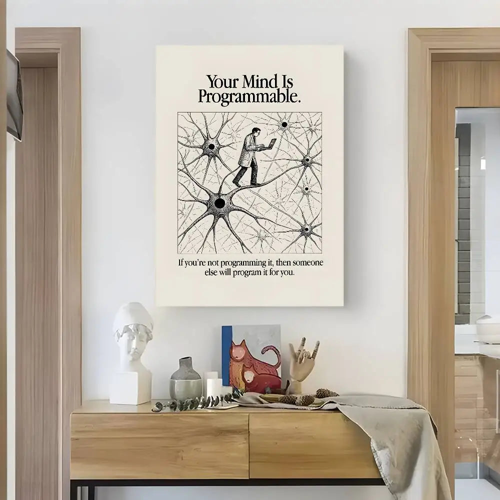 Home decor Life attitude quotes Poster HD art sticky wall waterproof home living room bedroom bar aesthetic decoration