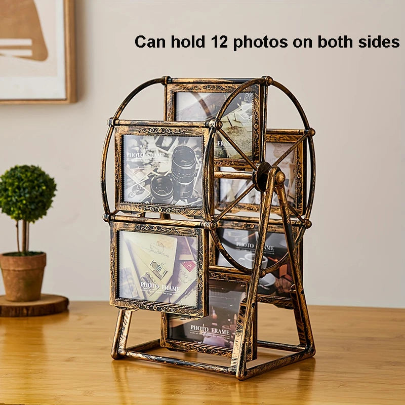 Carved Ferris Wheel Rotating Picture Frame