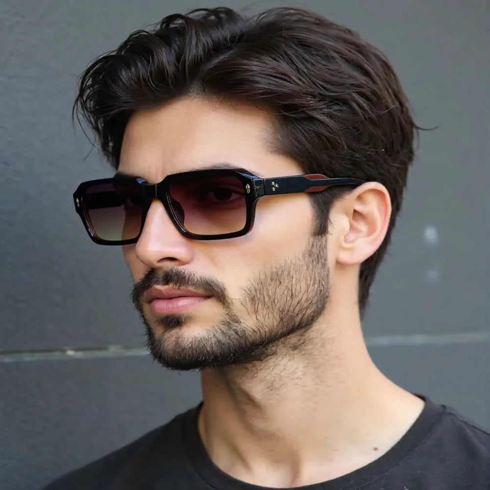 Vintage Square Sunglasses - UV400 Protection