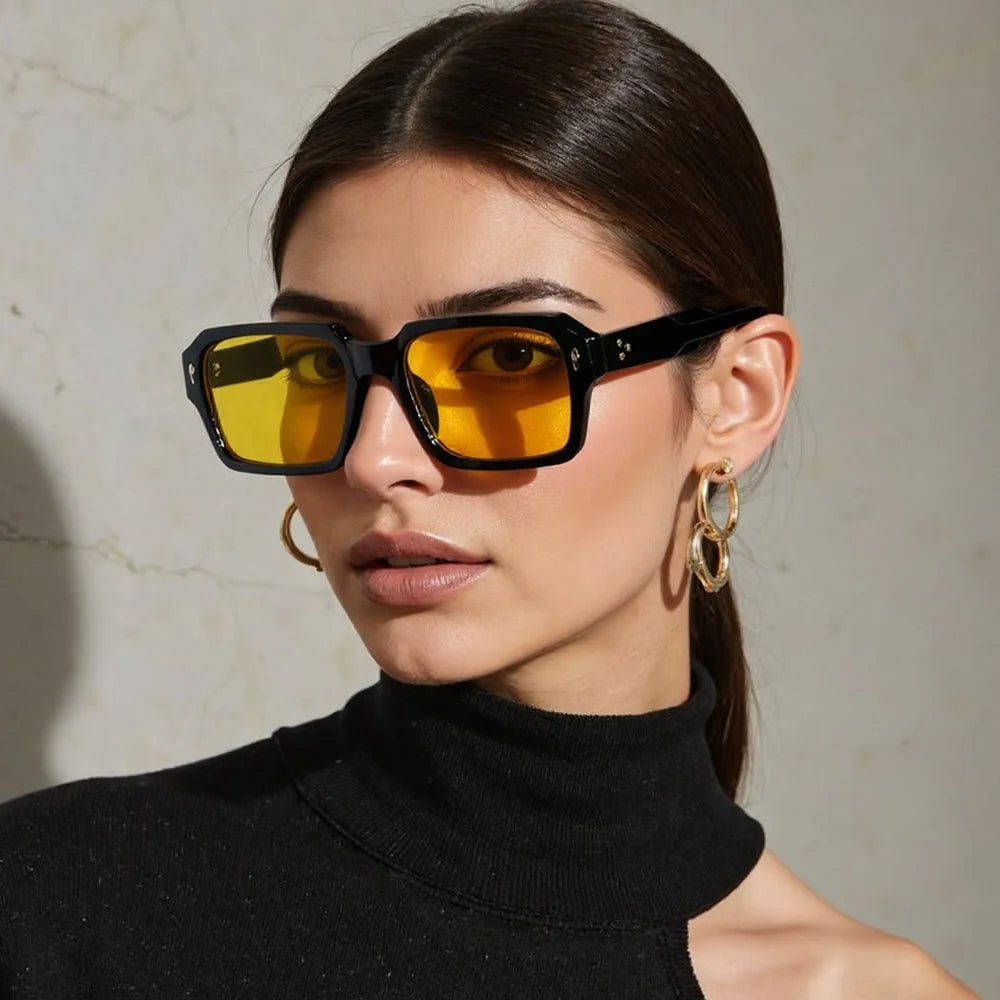 Vintage Square Sunglasses - UV400 Protection