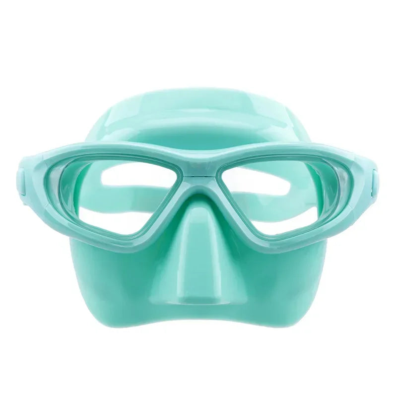 Swimming Goggles Glasses Liquid Silicone snorkeling Mask with Nose Cover,Anti-fog Spray,Free Diving Mask PC plastic Lens