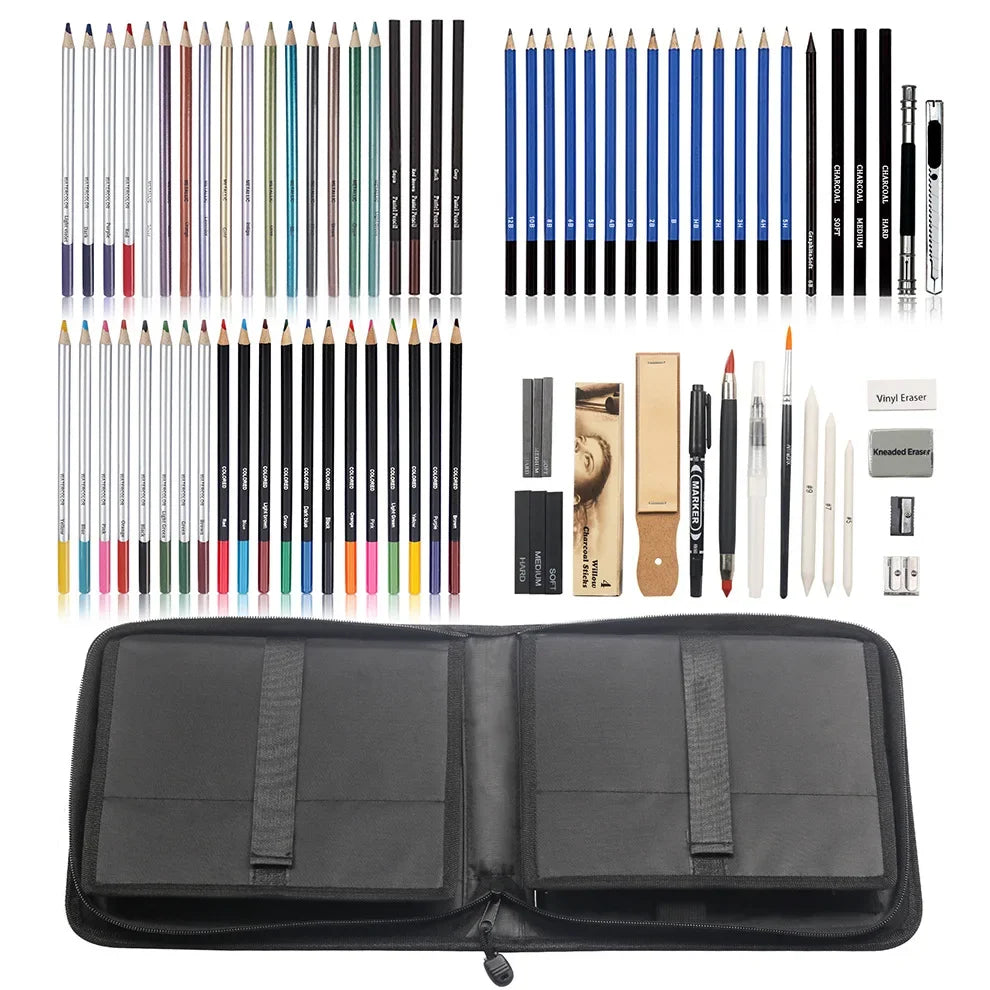 Professional 83-Piece Drawing & Sketching Set for Artists & Students