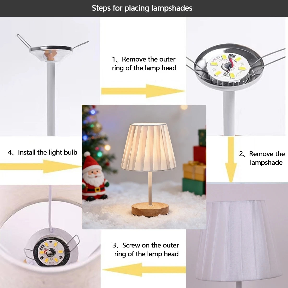 Timeless Art Desk Lamp with Fabric Lampshade - Elegant Wooden Bedside Lamp for Living Room, Study & Home Décor