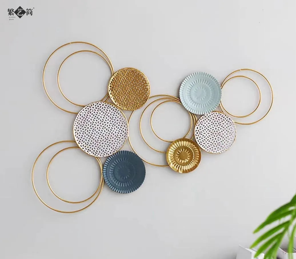Modern Luxury Wall Decorations for Living Room, Simple Hanging for Sofa Background, Bedroom Iron Decor, Large Wall Accessories