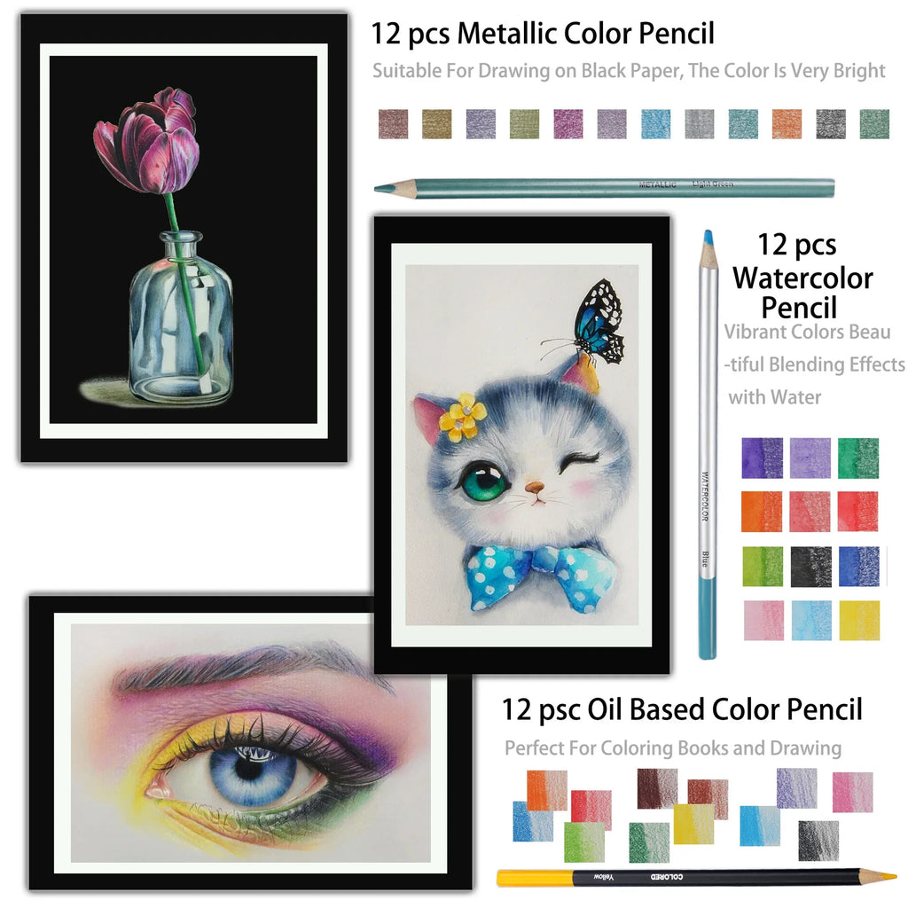 Professional 83-Piece Drawing & Sketching Set for Artists & Students