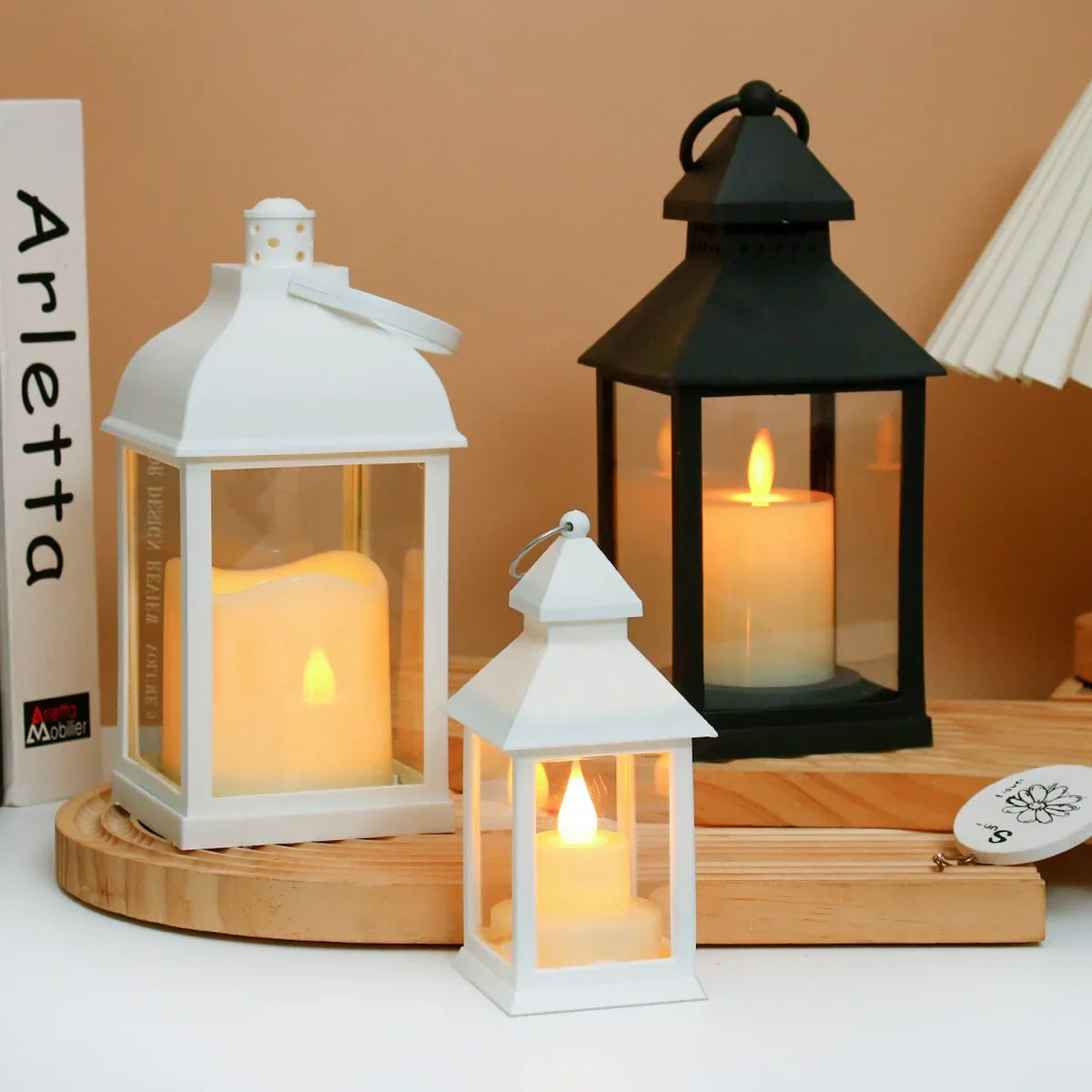 Portable LED Candle Lamps Night Camping Tent  Lanterns Outdoor Garden Desk Holiday Atmosphere Retro Night Light Decorative Lamps