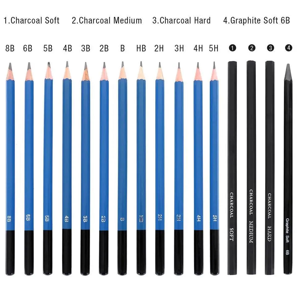 32-Piece Professional Sketching & Drawing Pencil Set