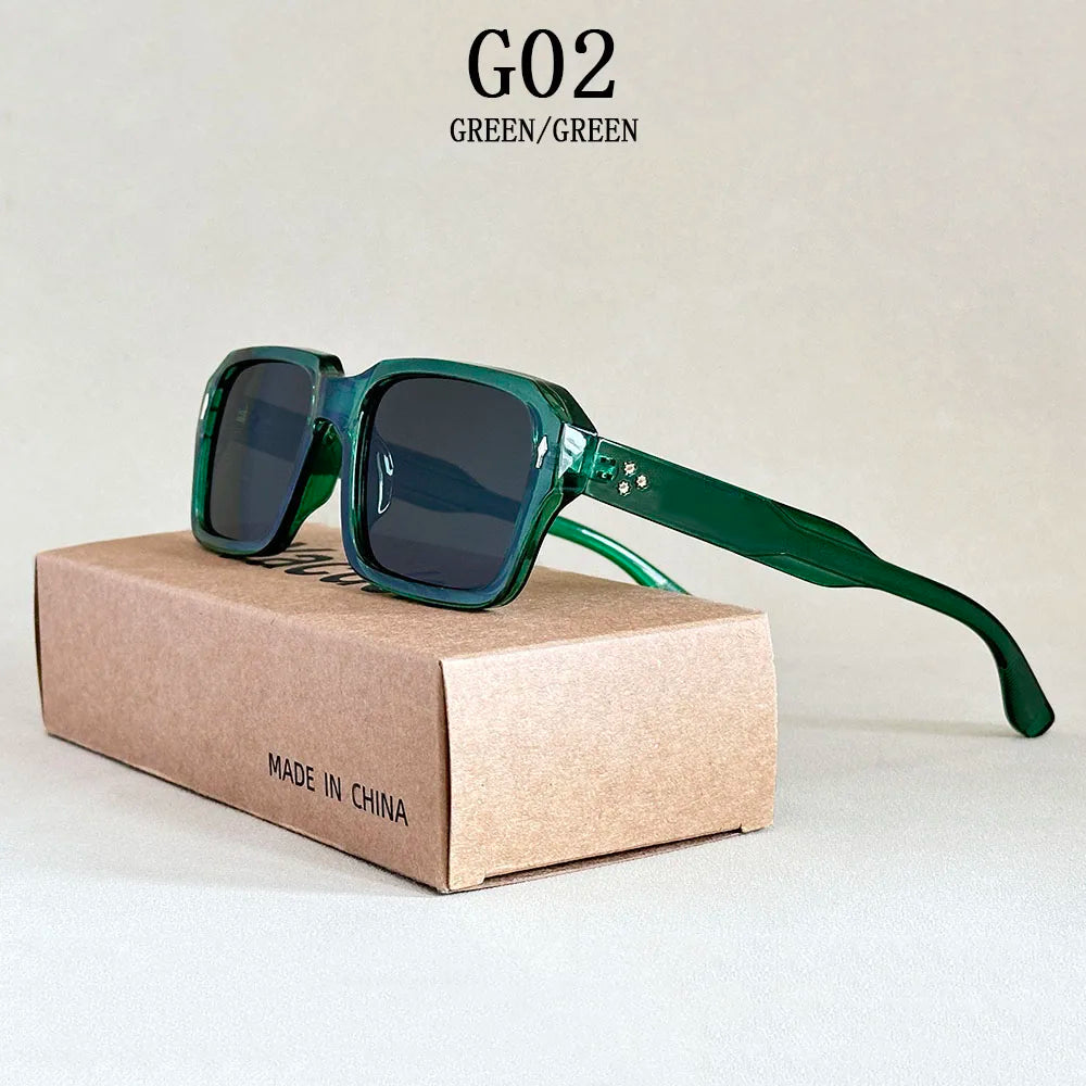 Vintage Square Sunglasses - UV400 Protection
