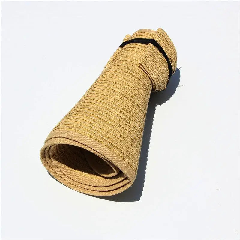 Summer Hats For Women Empty Top Large Brim Sun Hat Sunscreen Breathable Foldable Travel Beach Sunhat Visor Cap Wholesale New