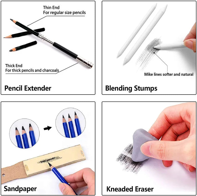 32-Piece Professional Sketching & Drawing Pencil Set