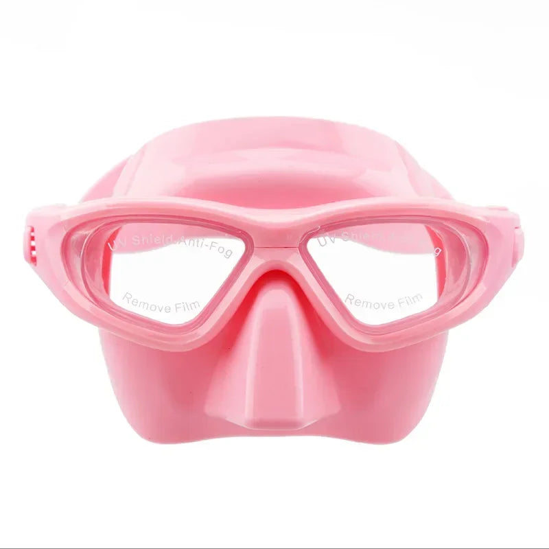 Swimming Goggles Glasses Liquid Silicone snorkeling Mask with Nose Cover,Anti-fog Spray,Free Diving Mask PC plastic Lens